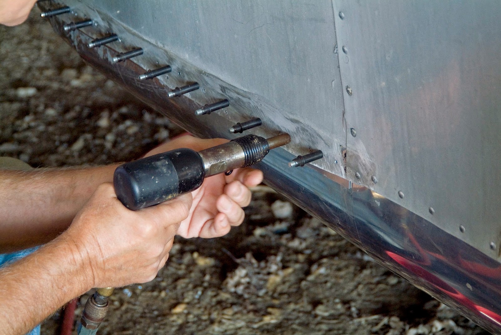 1959 Airstream Ambassador Blog Time to Rivet