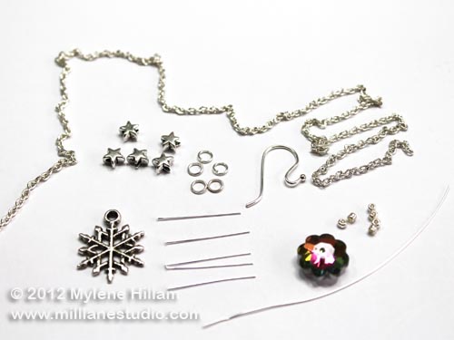 A collection of jewellery findings and crystals