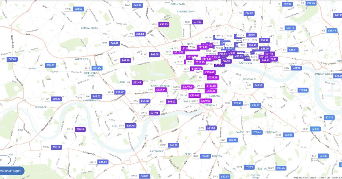 The hourly salary needed to rent in Britain Vivid Maps