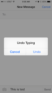 iPhone Shake Undo Typing