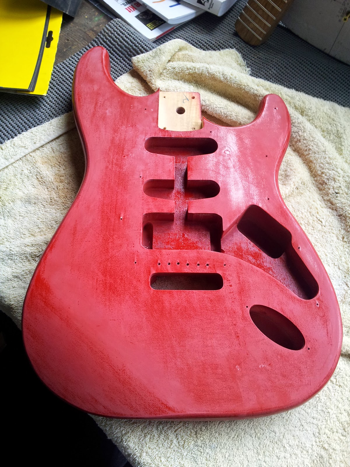DLP Guitars Stratocaster Project 5 Wet and Dry Sanding