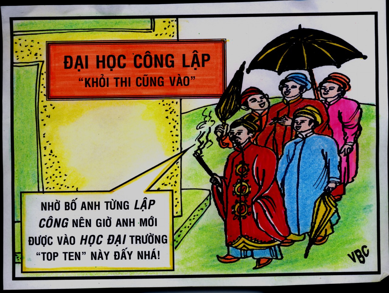 Chùm tranh biếm họa vui của Vĩnh Bò Cạp • Đỗ Phú Quý