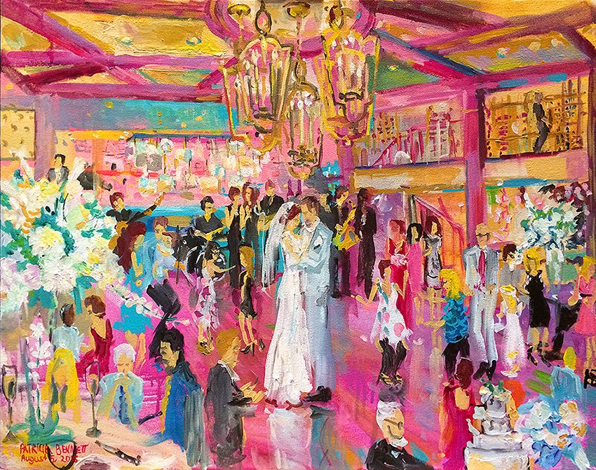 Patricia Bennett Fine Art Painter Insignia Steakhouse Wedding