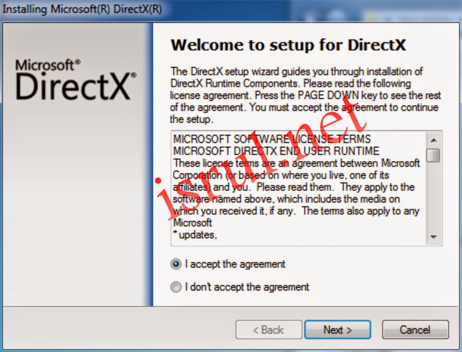 cara update directx windows 7