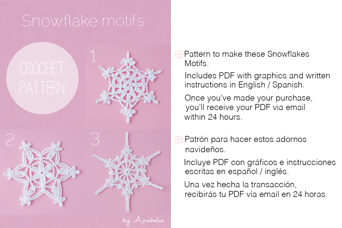 Snowflake motifs patterns by Anabelia