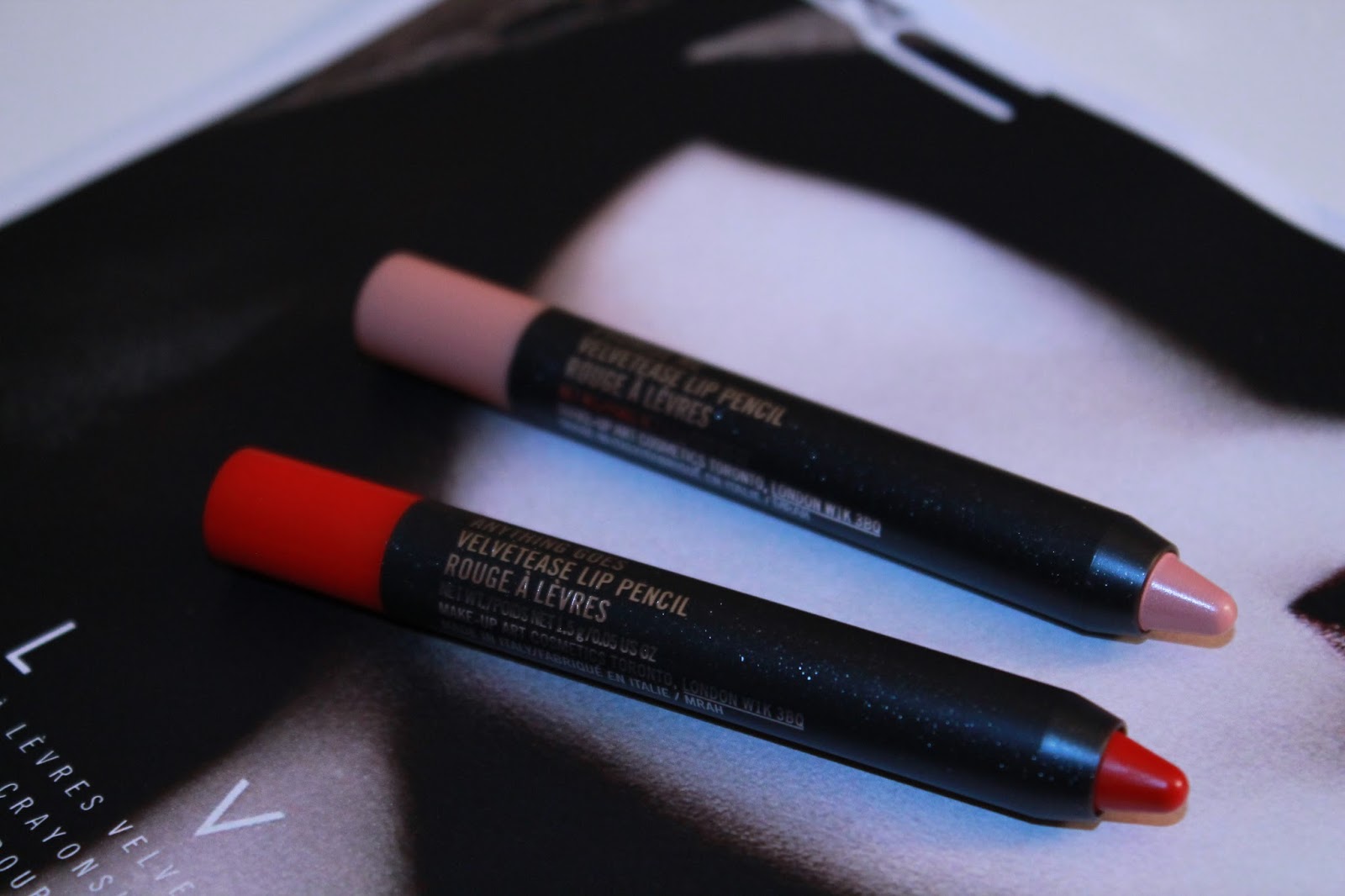 MAC Velvetease Lip Pencils.