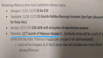 Catatan Tanggal Rilis Pokemon Go Generasi 2 dari Starbuck