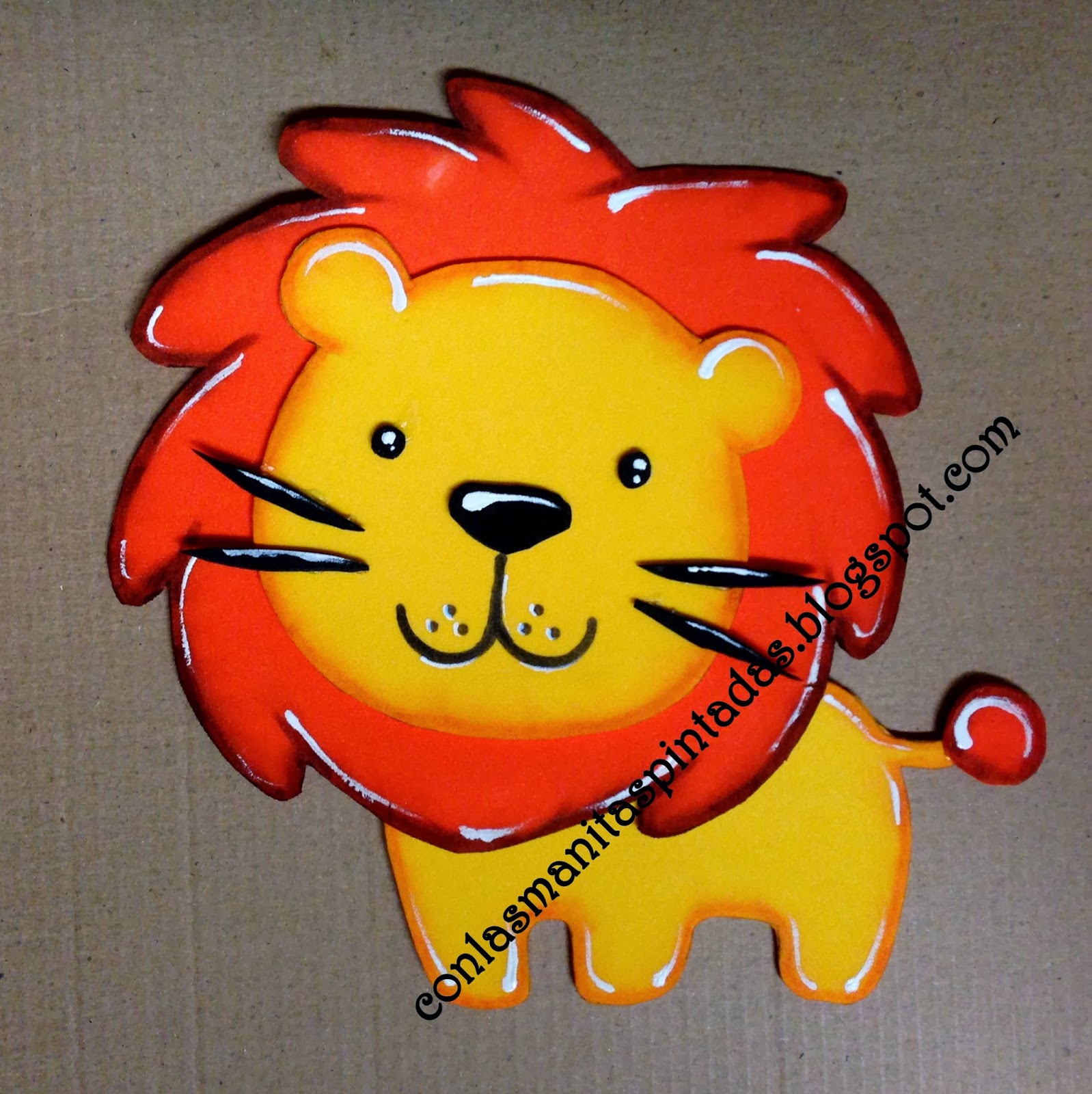 Con las manitas pintadas: Como hacer un leon de goma EVA (foamy)