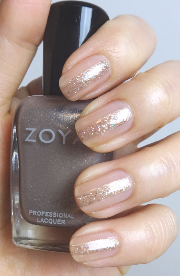 Simple Glitter Line Nails Lenallure