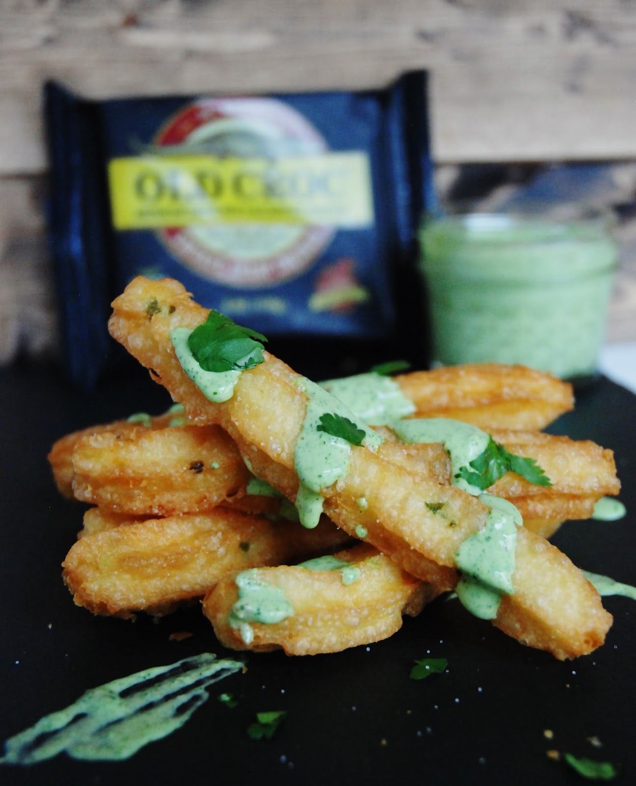 Fleur DeLectable Cheddar Jalapeno Churros with Cilantro Ranch Dip