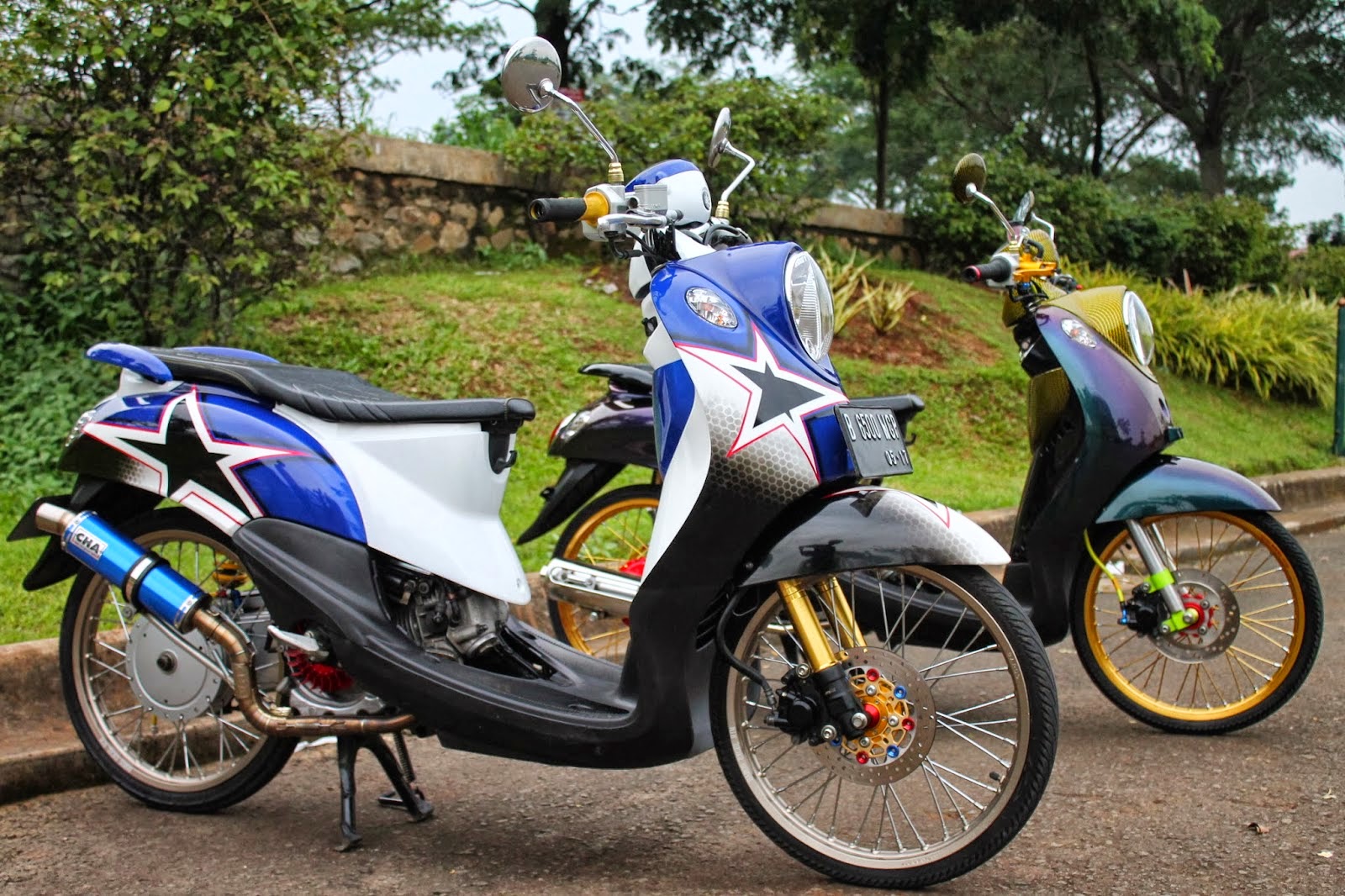 Foto Modifikasi Motor Yamaha Fino Velg Jari Jari Terbaru 2019