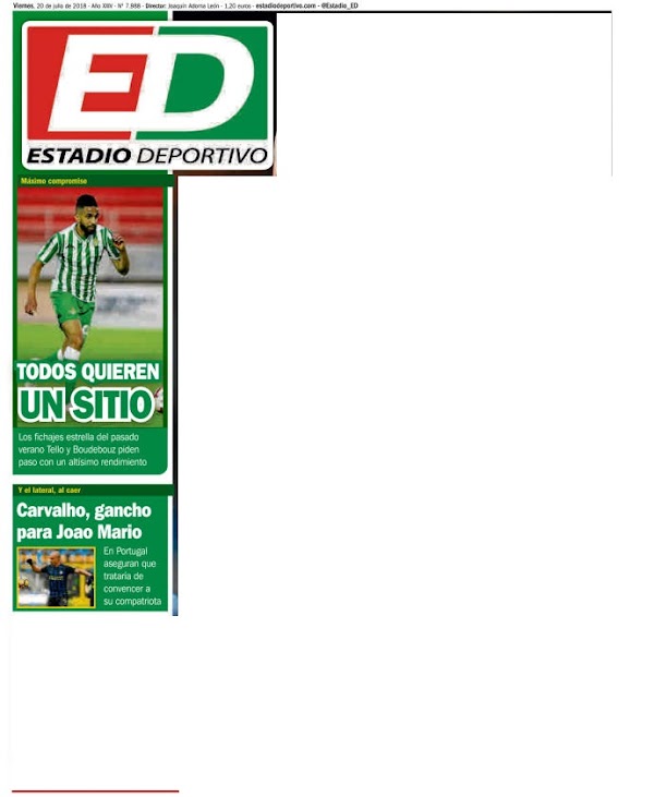 Betis, Estadio Deportivo: "Todos quieren un sitio"