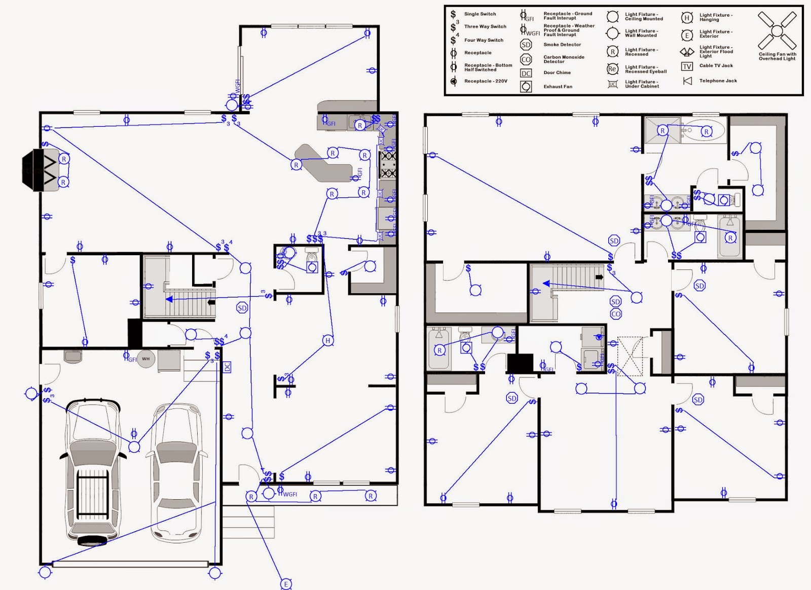 Standard Rome Electrical Layout re-created by my hubby