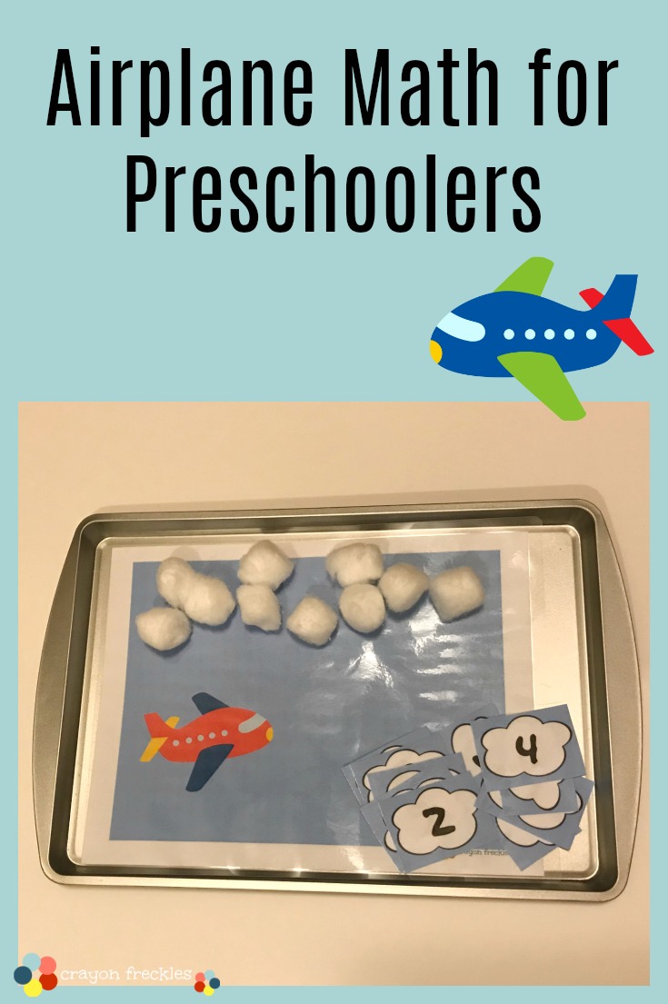 Crayon Freckles Cloud Airplane Learning Activities for Preschoolers