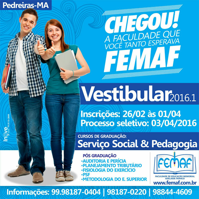 A faculdade FEMAF está de portas abertas para Pedreiras e região