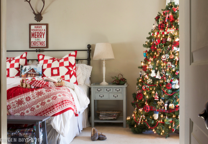 Golden Boys And Me Our Red And White Master Bedroom At