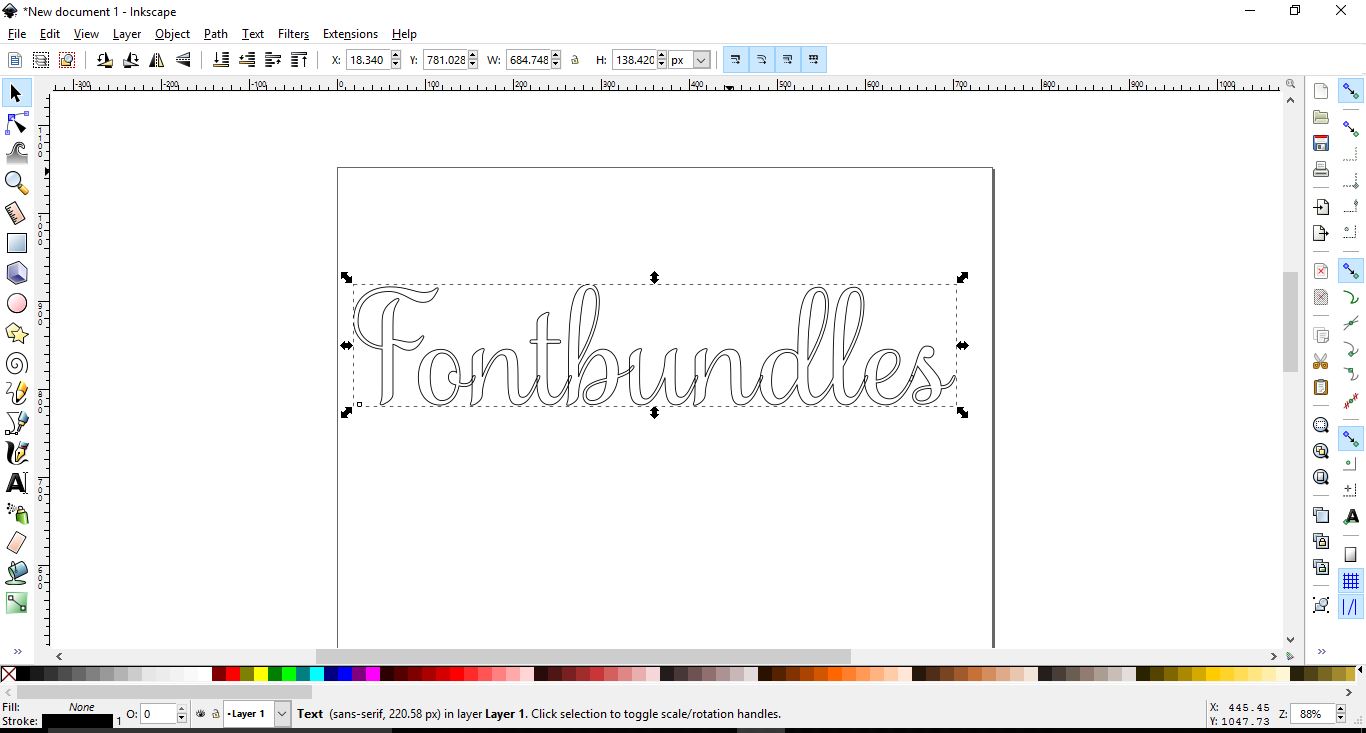How to Weld Text in Inkscape (2 Methods!) Design Bundles