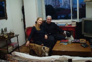 junto a Dominique Sanda en mi casa de Buenos Aires