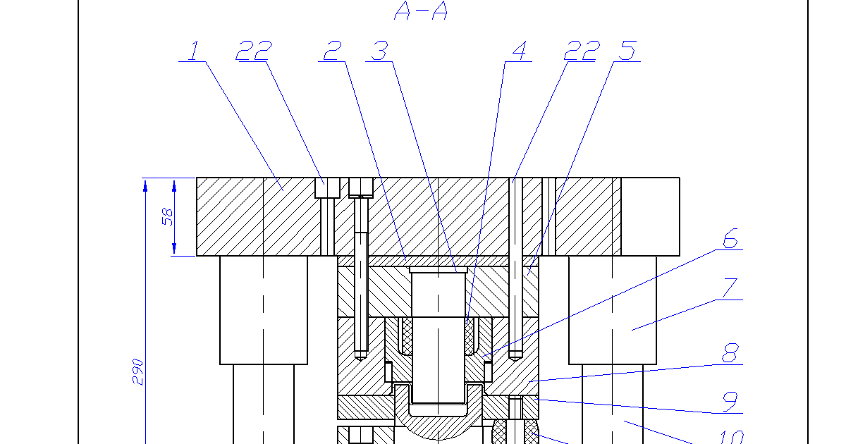Штамп гибочный чертежи