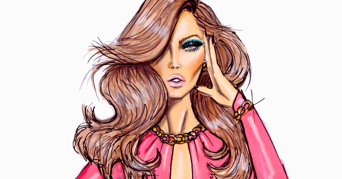 Hayden Williams Fashion Illustrations: 'Think Pink' by Hayden Williams