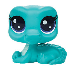 Littlest Pet Shop Small Playset Snoutley Aquablue (#48) Pet