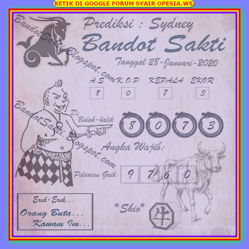 1 New Message Kode Syair Sydney 28 Januari 2020 Forum Syair Togel Hongkong Singapura Sydney