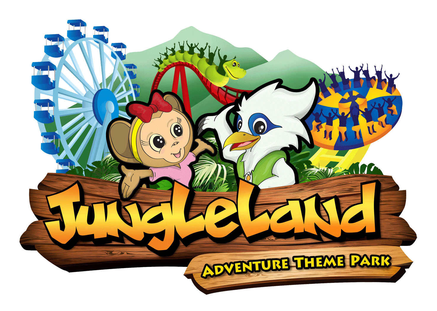 Jungleland. Логотип парка развлечений. Джунгли ленд. Надпись джунгли. Эмблема парк аттракционов джунгли.
