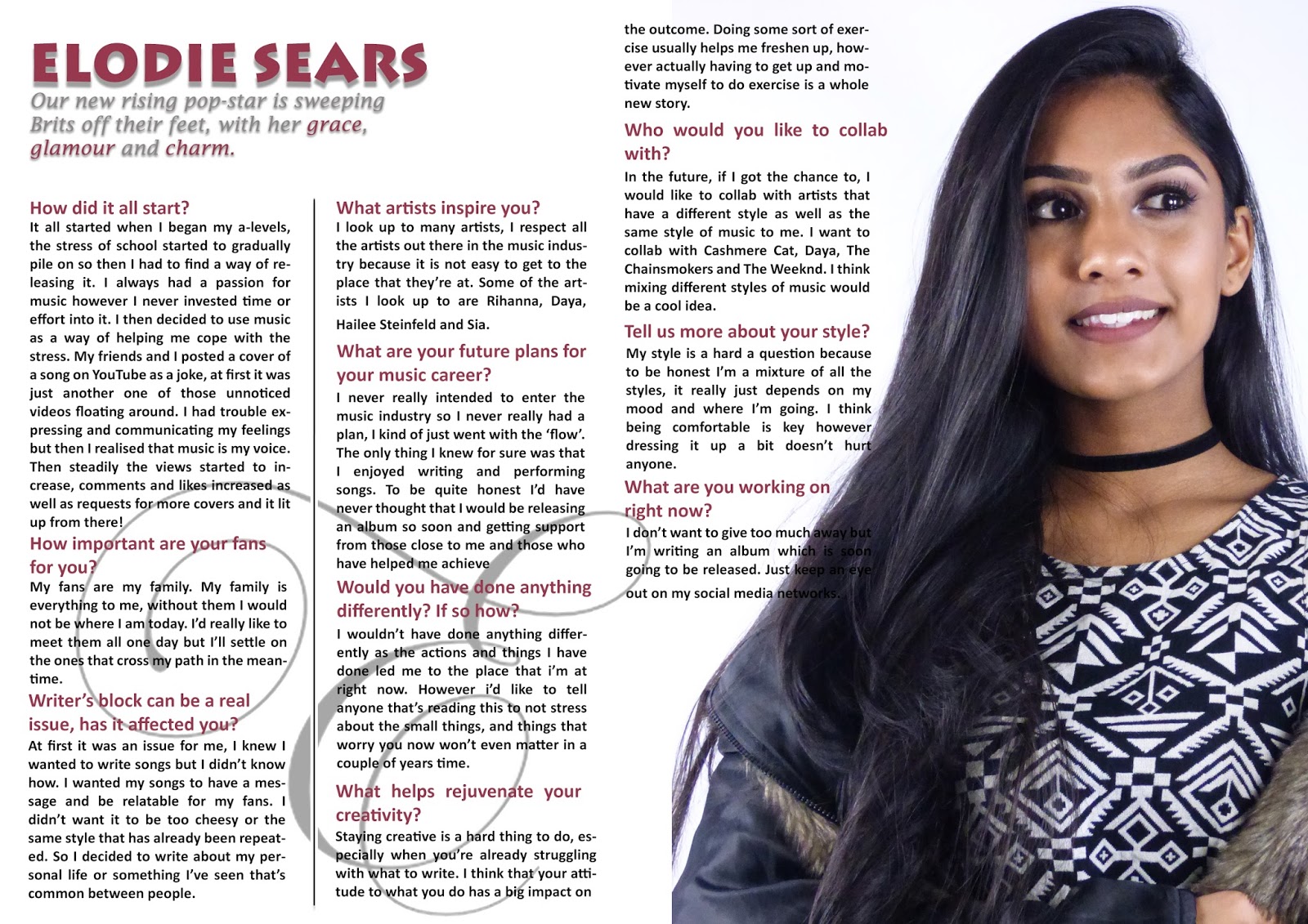 Safe Double page spread magazine well! Double page spread magazine