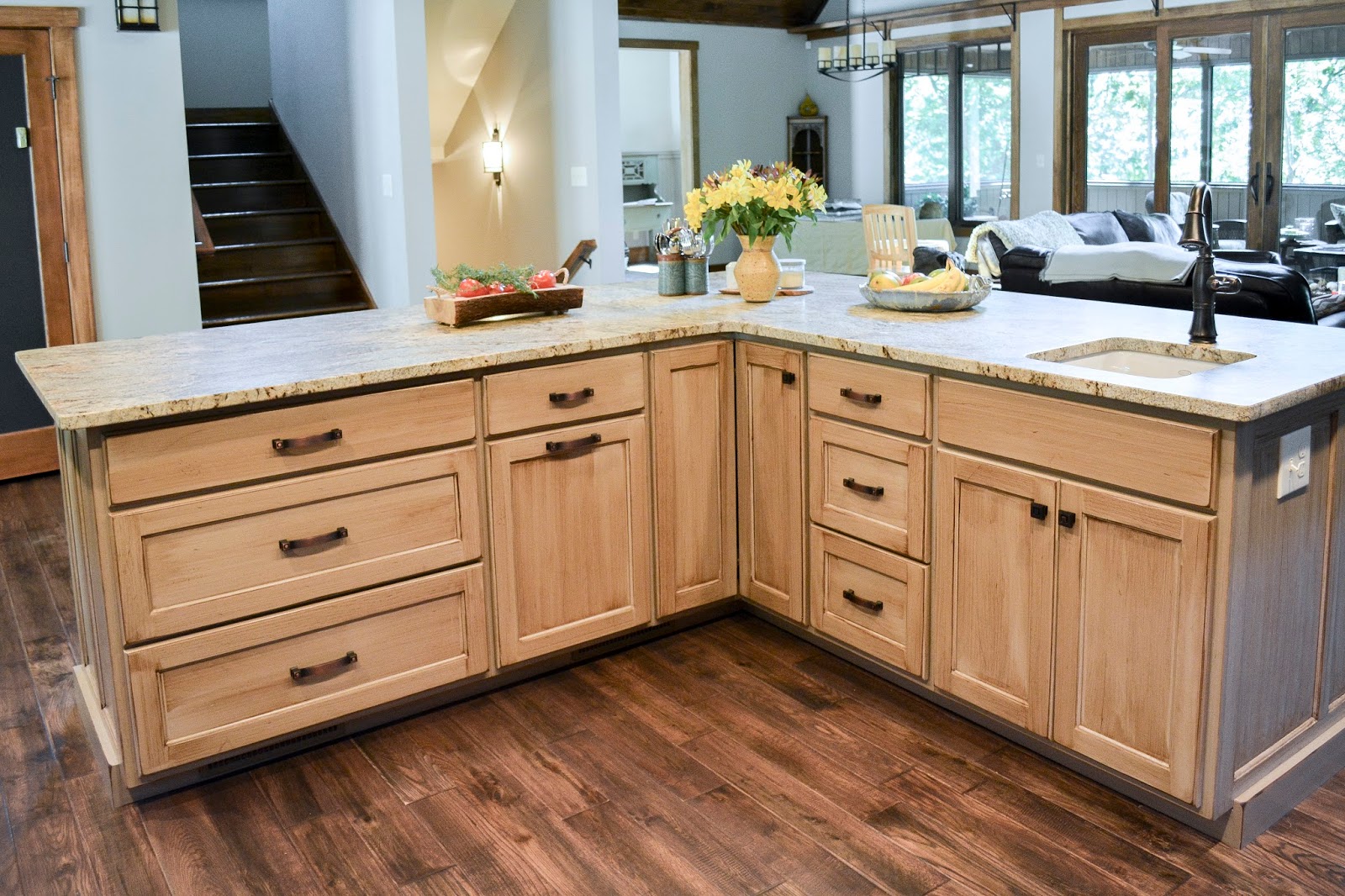 Open Inviting Kitchen And Bath For A Grand Mountain Retreat