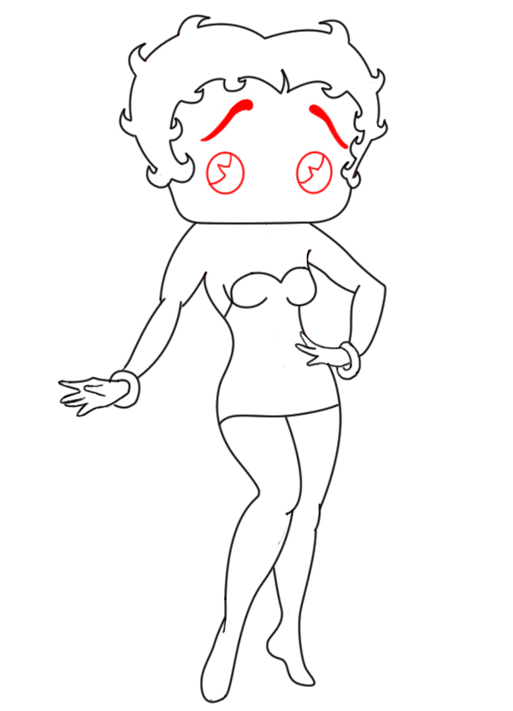 How To Draw Betty Boop Draw Central