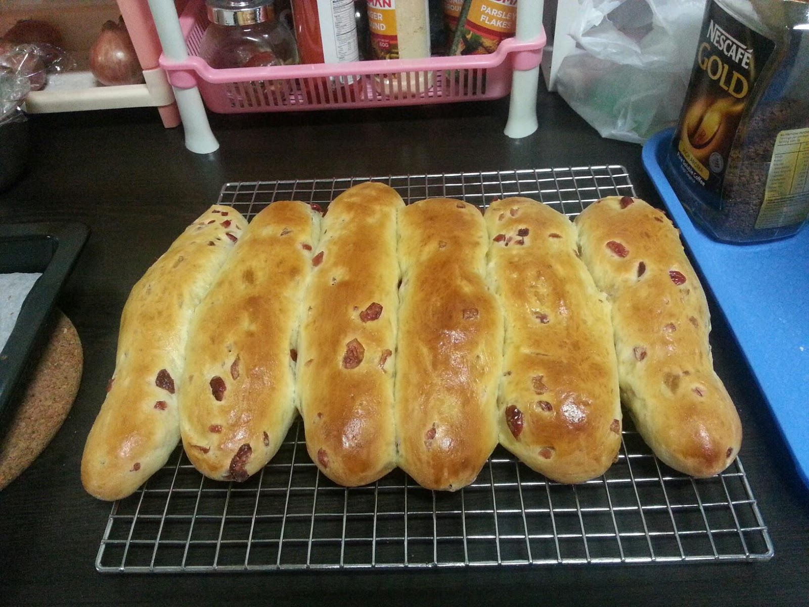 Culinary Cranberries Condensed Milk Yogurt Rows by Gene Sim