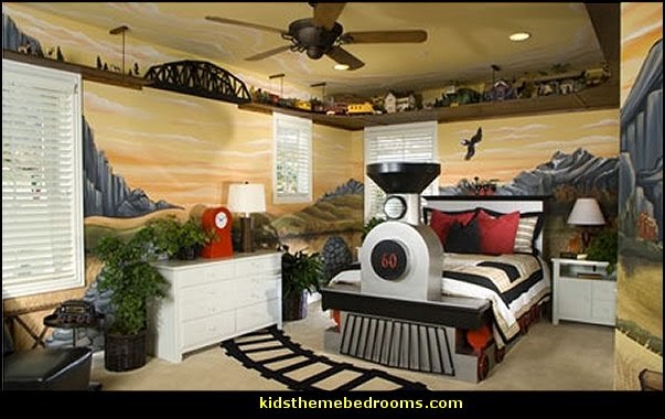 transportation theme bedroom decorating ideas - Planes, trains, cars and trucks decor - transportation bedroom ideas -  transportation vehicles theme bedrooms - tire throw pillows - cars trucks wall decals - transportation bedding - police cars - polce bedding - heroes bedding