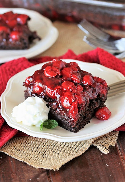 Chocolate Cherry Upside Down Cake Image