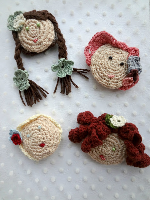 Crochet Girls' Brooches