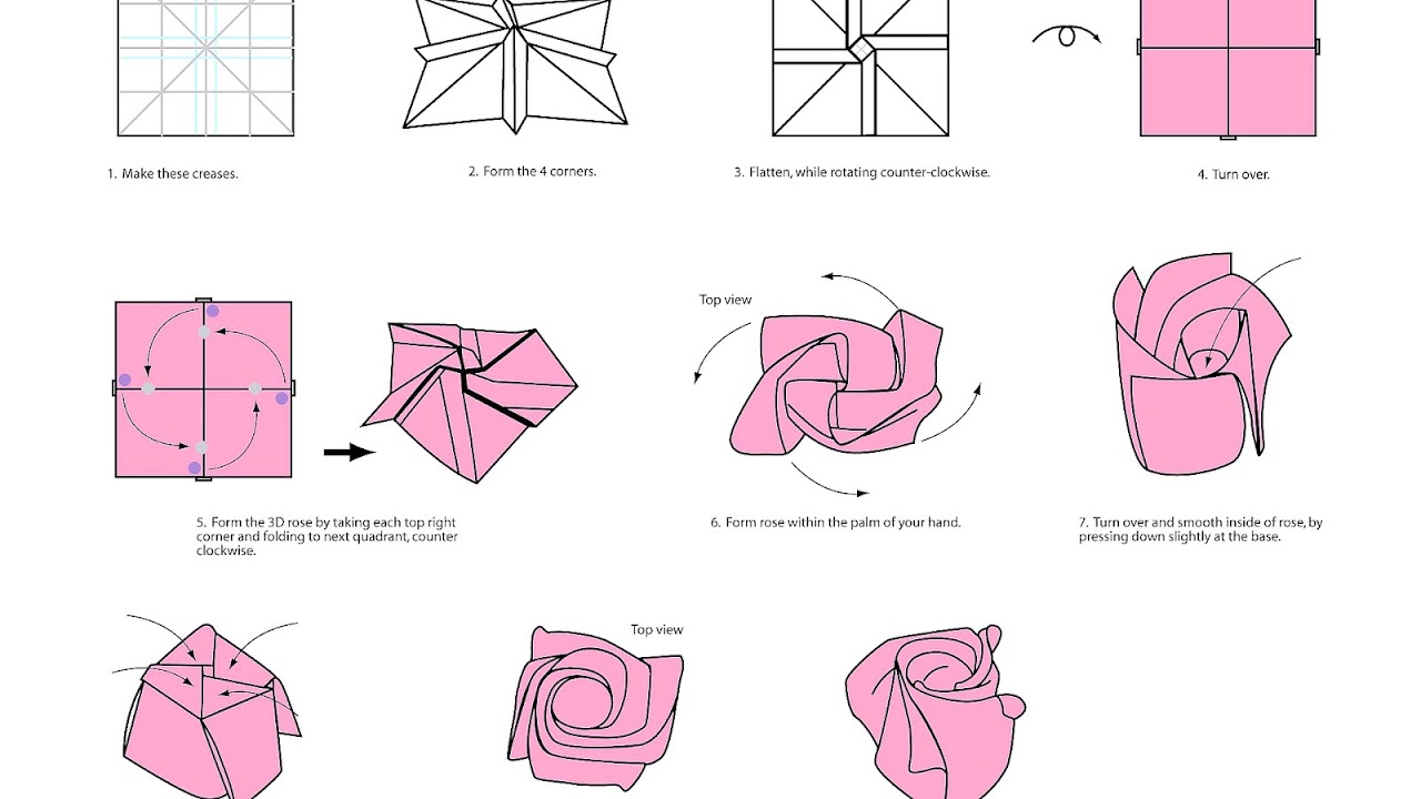 step by step easy origami flower step by step easy origami flower
