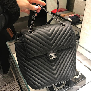 chanel backpack less chevron