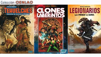 Colección OENLAO: Libros “TEHUELCHES” “LEGIONARIOS. LOS PERROS DE ROMA” “CLONES Y LABERINTOS”