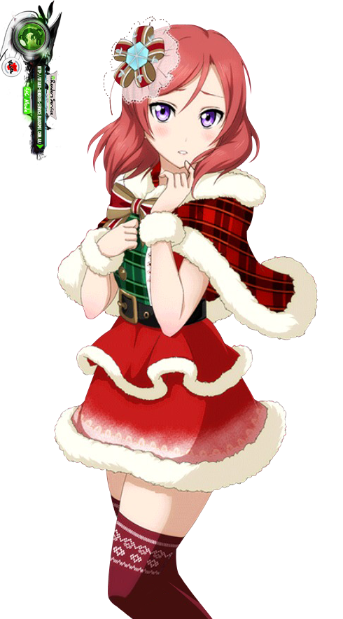 новогодняя рокси. новогодние рендеры. аниме девушка с подарком. аниме рендеры новый год. новогодняя ава аниме love live.
