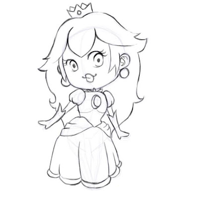 Coloring Pages Princess Peach Game