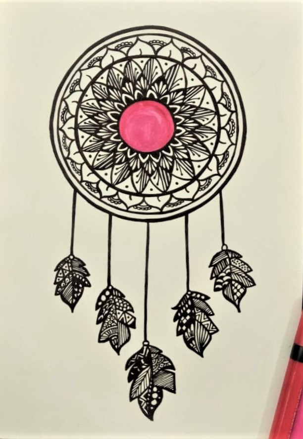 How to Draw a Dream Catcher Easy  YouTube