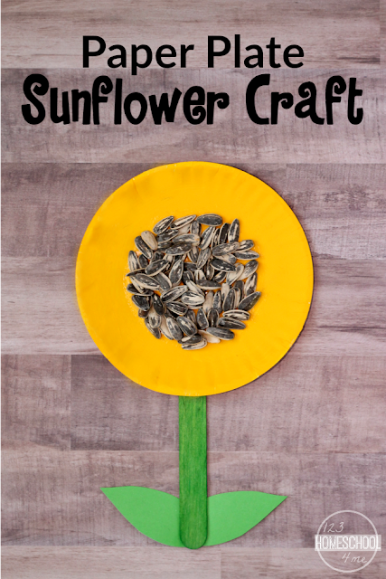 Sunflower Craft - super cute, simple to make flower craft for toddler, preschool, prek, kindergarten, first grade (spring crafts, kids activities)