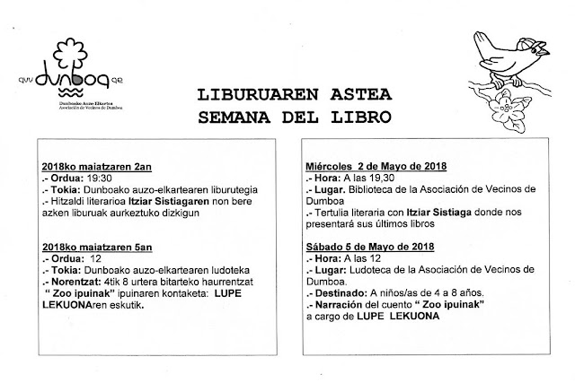 Semana del libro en biblioteca dumboa