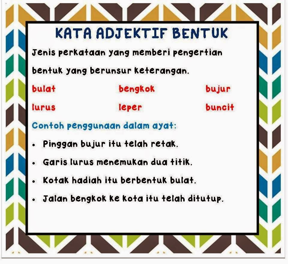 KATA ADJEKTIF: Jenis- jenis kata adjektif