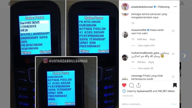 Nomor HP Dibajak Kirim Pesan Pro-01, Ustadz Abdul Somad Minta Waspada Nomor HP Dibajak Kirim Pesan Pro-01, Ustadz Abdul Somad Minta Waspada