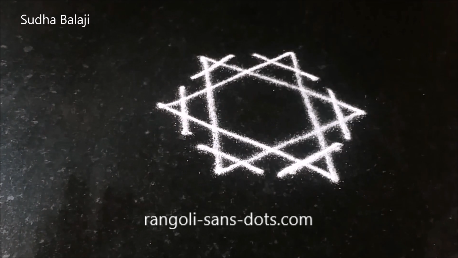 Star rangoli designs for Friday simple