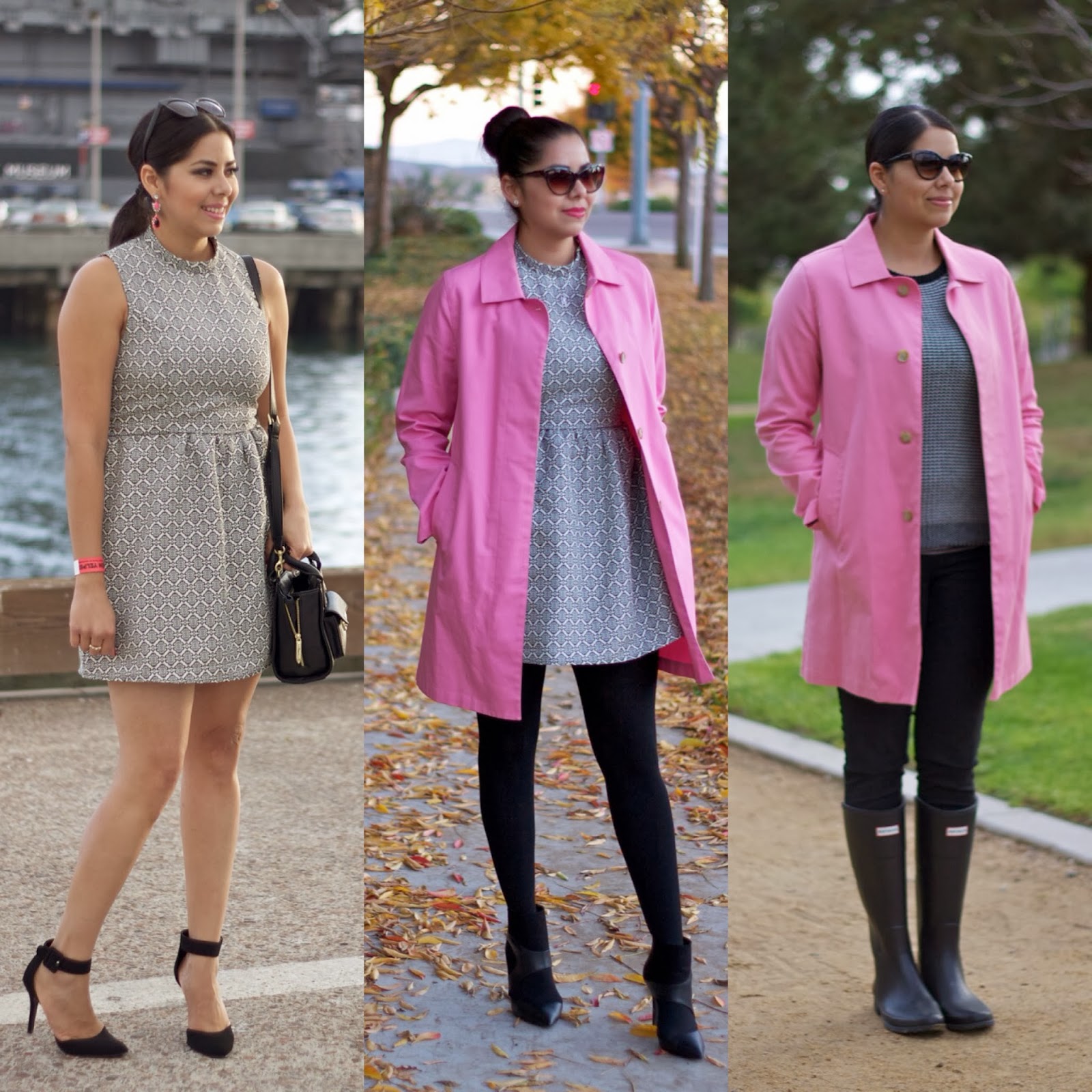 Interchangeable: 1 Pink Coat, 1 Dress, 2 Ways