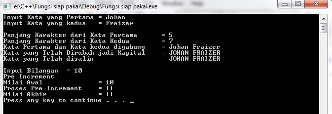 ContohProgramKu: Contoh Program C++ Fungsi Siap Pakai dan Penggunaan ...