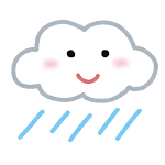 天気のマーク「曇り雨」