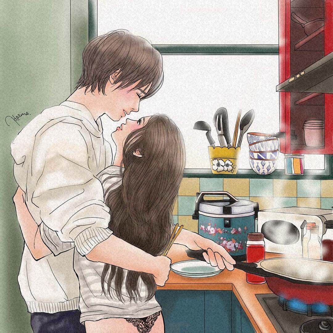 35 Heartwarming Sketches Depict The Magical Feeling Of Being Crazy In Love