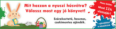 Akció a Könyvmolyképzőnél! A normál kedvezményen felül a rendelés értékének 11%-át visszakapjuk kuponban, és még valami ajándék is jár :) >>> http://bit.ly/konyvmolykepzo